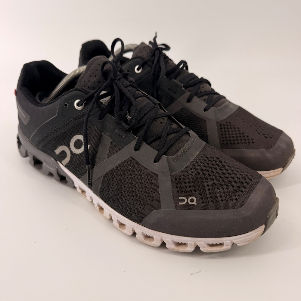 On Cloud X Running Shoes Mens 11 Black Asphalt Helion CloudTec Training